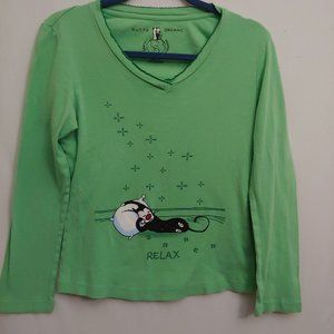 Mutts Organic Green Relax Long Sleeve T-Shirt Medium